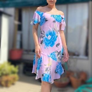 cotton candy y2k floral flow dress